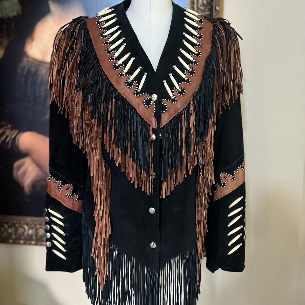 LEATHER GALLERY Fringe EXCELLENT leather Jacket